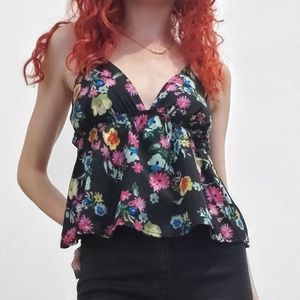 Black printed cami